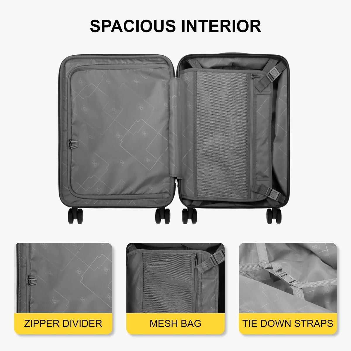 LEVEL8 Grace EXT 20 Carry On Luggage With Wheels