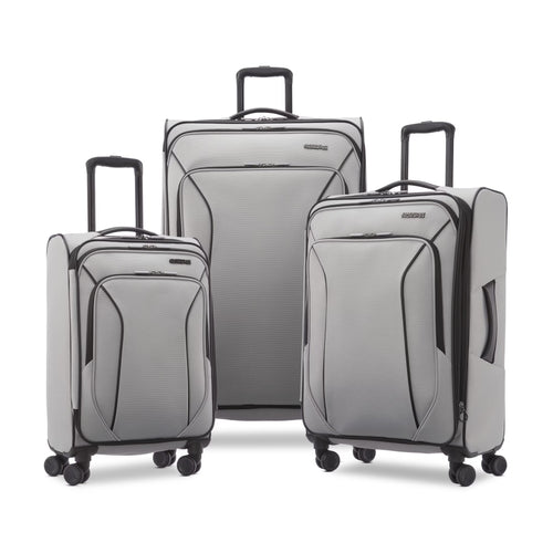 American Tourister X - Lite 3 - Piece Luggage Set with Spinner Wheels - Light Grey
