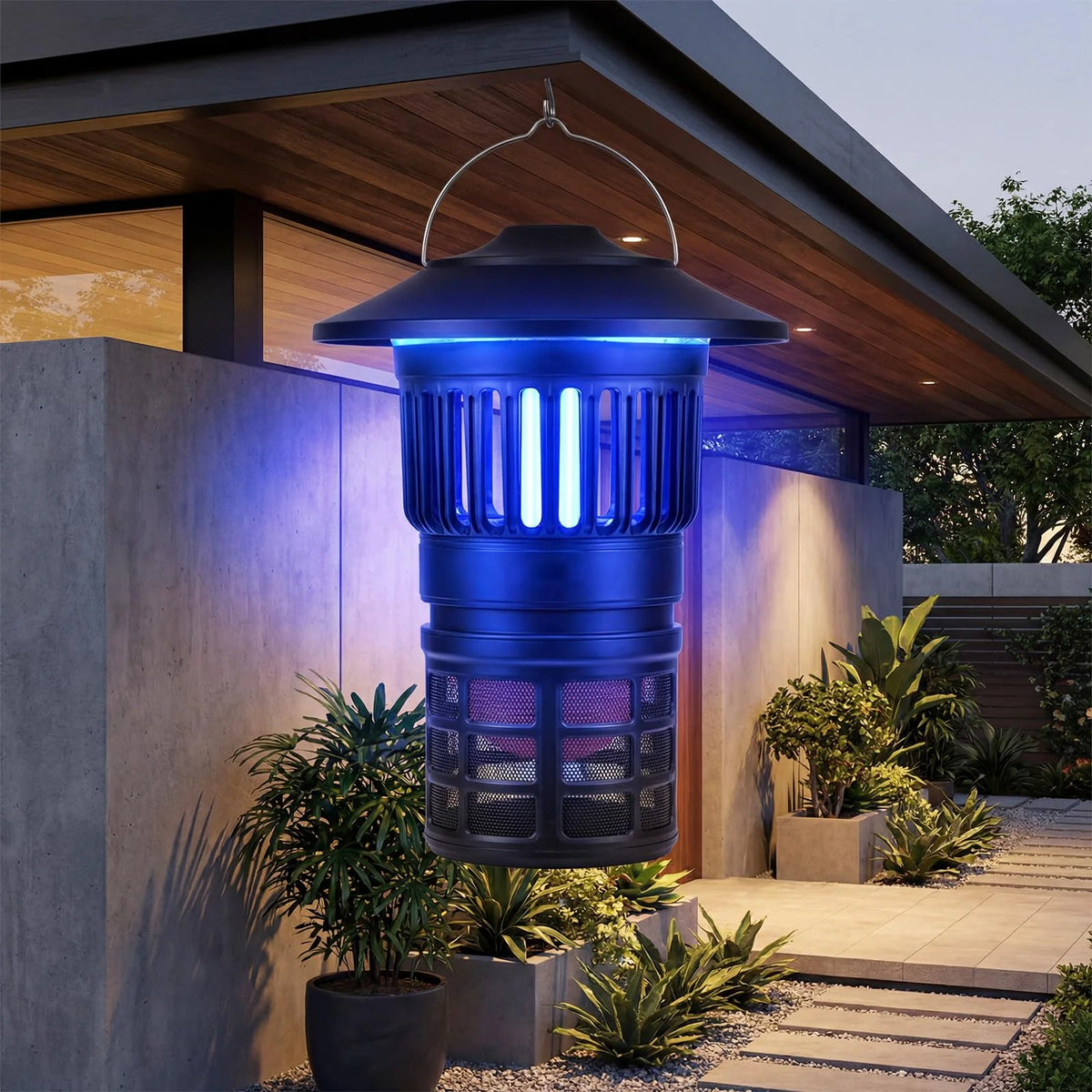Tangkula Bug Zapper Outdoor Mosquito Killer Fly Traps with 3 Adjustable Lighting Modes