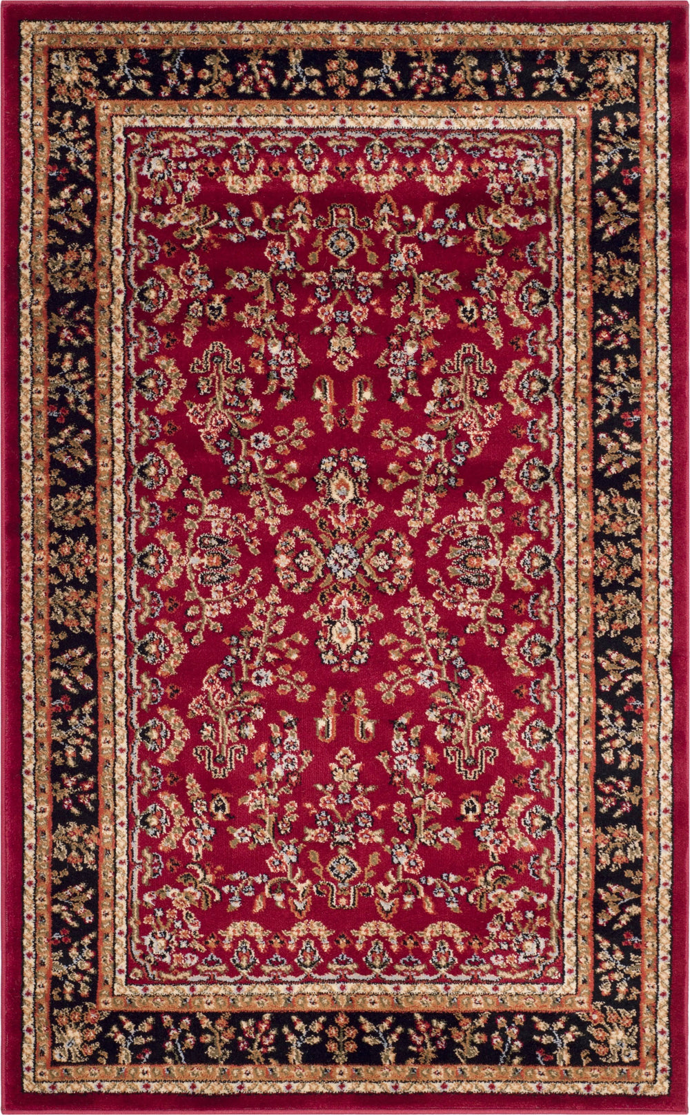 Safavieh Lyndhurst LNH331B 2'3" x 4'0" Red / Black Area Rug