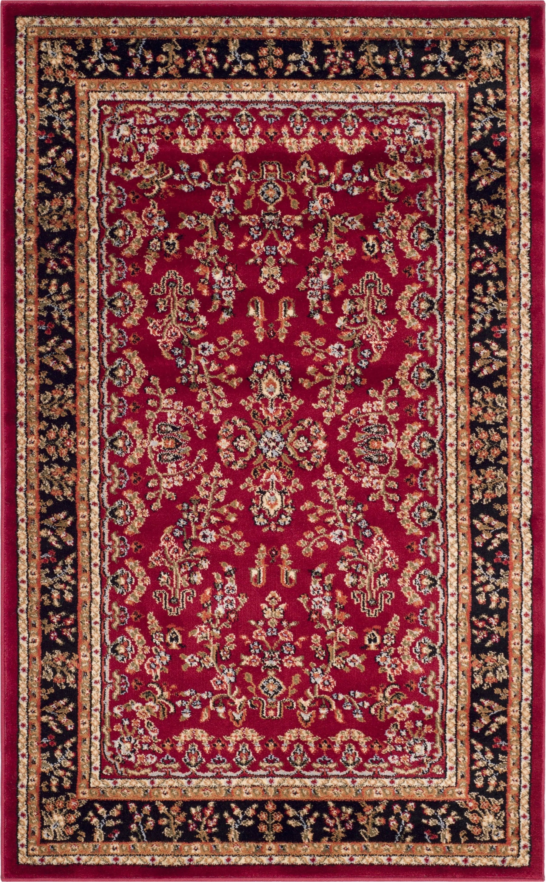 Safavieh Lyndhurst LNH331B 2'3" x 4'0" Red / Black Area Rug