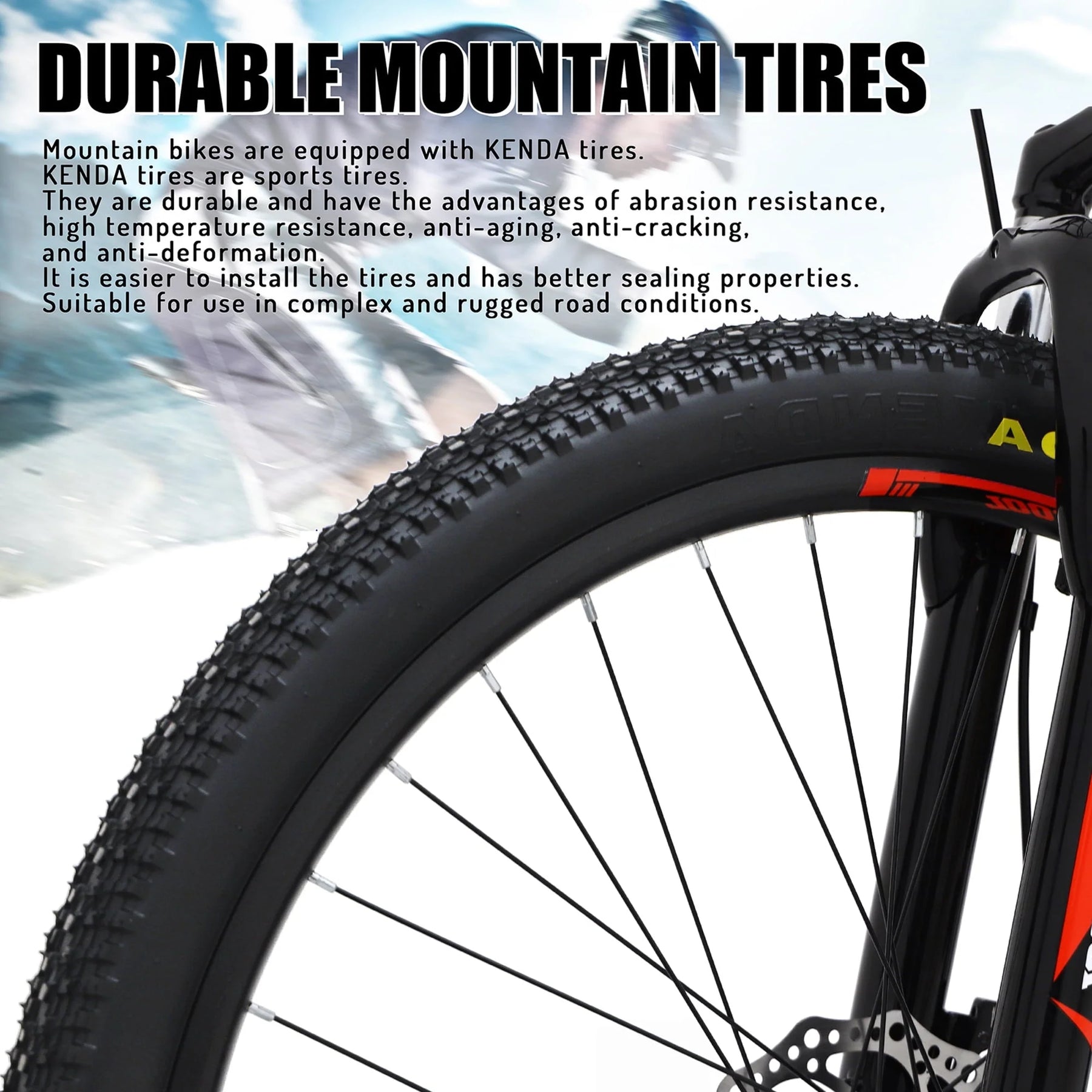 26 in Adult Mountain Bike, 21 Speeds Disc Brakes, 17" Frame and Dual Disc Brake MTB Bicycle for Men Women Adult, Black